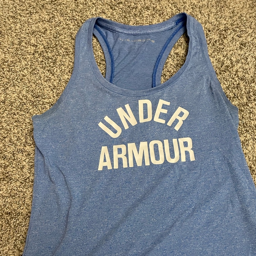 Blue under armor workout tank